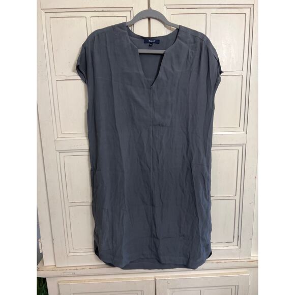 Madewell size small dark gray viscose mini dress with pockets - Picture 1 of 4